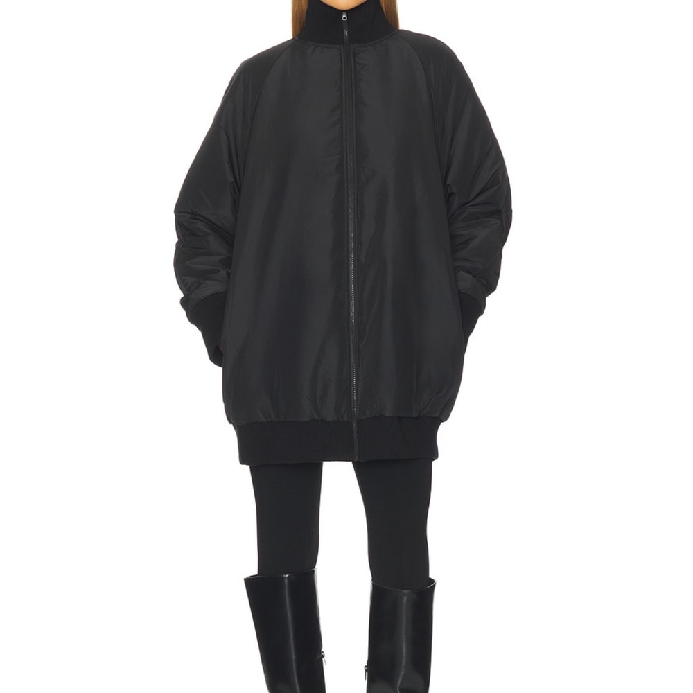 Norma Kamali Black Bomber Jacket